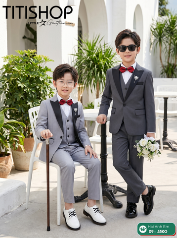 BỘ VEST BÉ TRAI, VEST ANH EM TITISHOP LUXURY ( KT ) 09-55kg