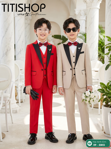 BỘ VEST BÉ TRAI, VEST ANH EM TITISHOP LUXURY ( KT ) 09-55kg