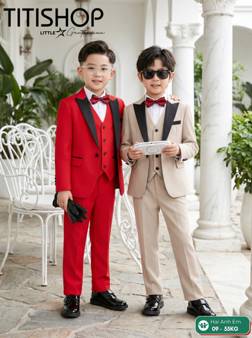 BỘ VEST BÉ TRAI, VEST ANH EM TITISHOP LUXURY ( KT ) 09-55kg
