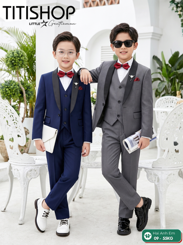 BỘ VEST BÉ TRAI, VEST ANH EM TITISHOP LUXURY ( KT ) 09-55kg