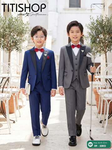 BỘ VEST BÉ TRAI, VEST ANH EM TITISHOP LUXURY ( KT ) 09-55kg