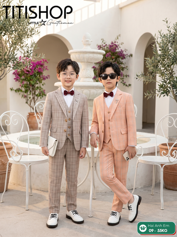 BỘ VEST BÉ TRAI, VEST ANH EM TITISHOP LUXURY ( KT ) 09-55kg