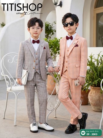 BỘ VEST BÉ TRAI, VEST ANH EM TITISHOP LUXURY ( KT ) 09-55kg