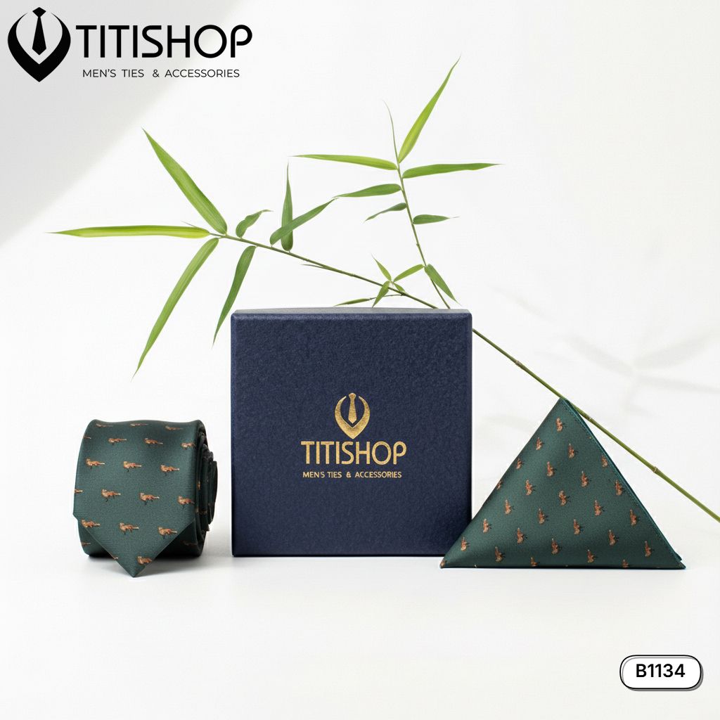 Sét Bộ Cavat & Khăn Cài 1134 TITISHOP