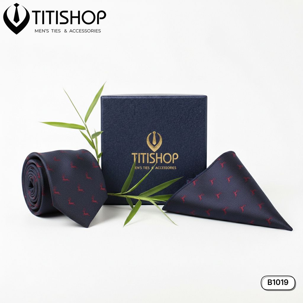 Sét Bộ Cavat & Khăn Cài 1019 TITISHOP
