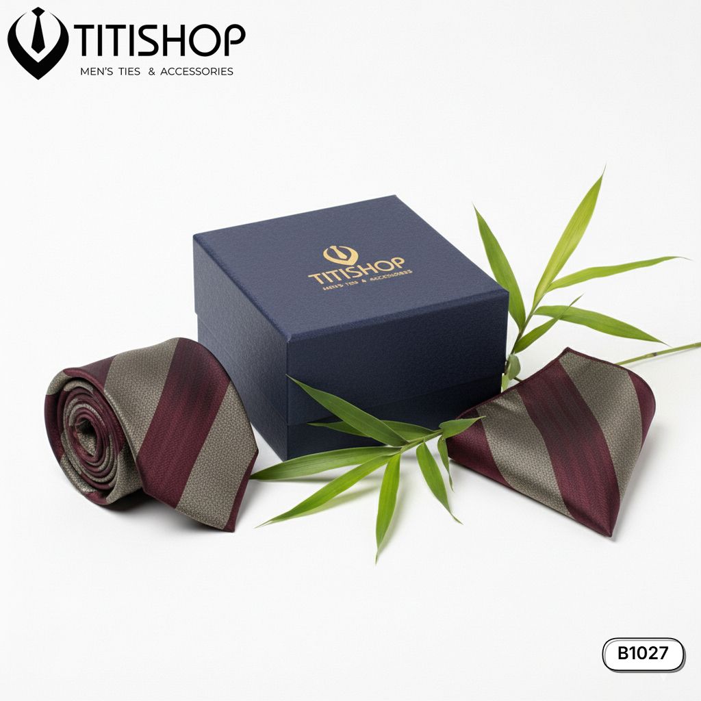 Sét Bộ Cavat & Khăn Cài 1027 TITISHOP