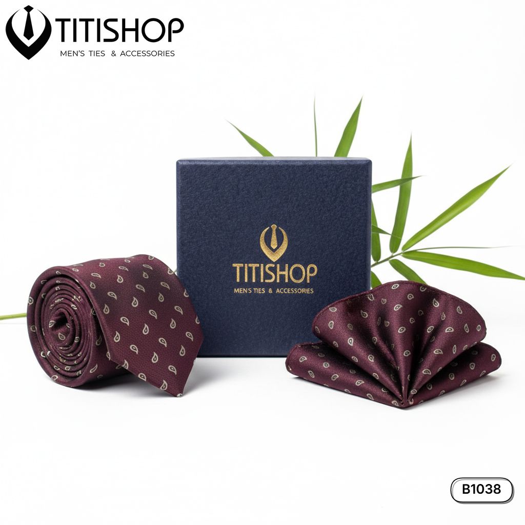 Sét Bộ Cavat & Khăn Cài 1038 TITISHOP
