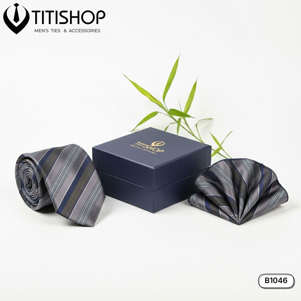 Sét Bộ Cavat & Khăn Cài 1046 TITISHOP