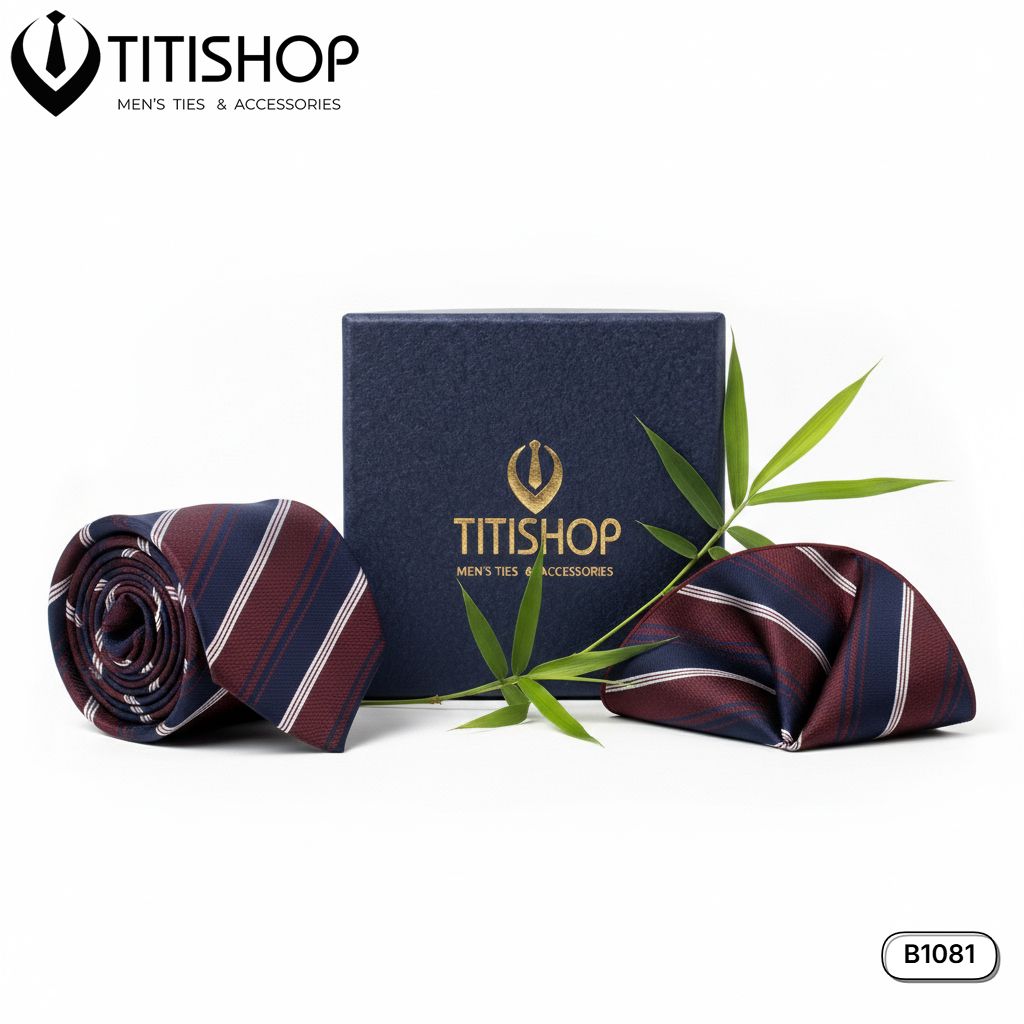 Sét Bộ Cavat & Khăn Cài 1081 TITISHOP