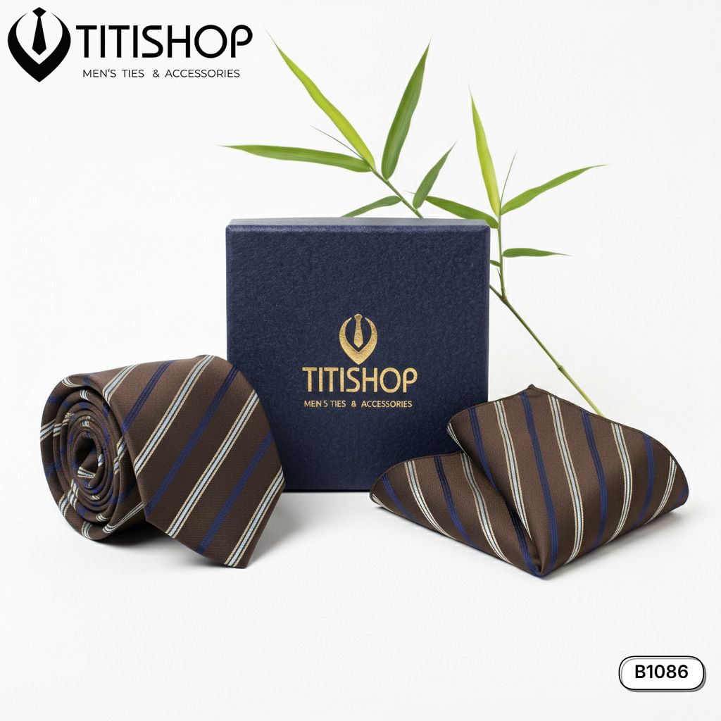 Sét Bộ Cavat & Khăn Cài 1086 TITISHOP