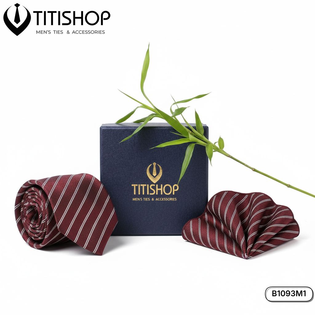 Sét Bộ Cavat & Khăn Cài 1093M1 TITISHOP