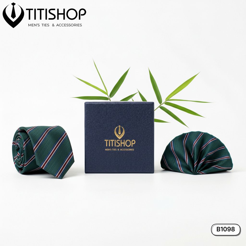 Sét Bộ Cavat & Khăn Cài 1098 TITISHOP