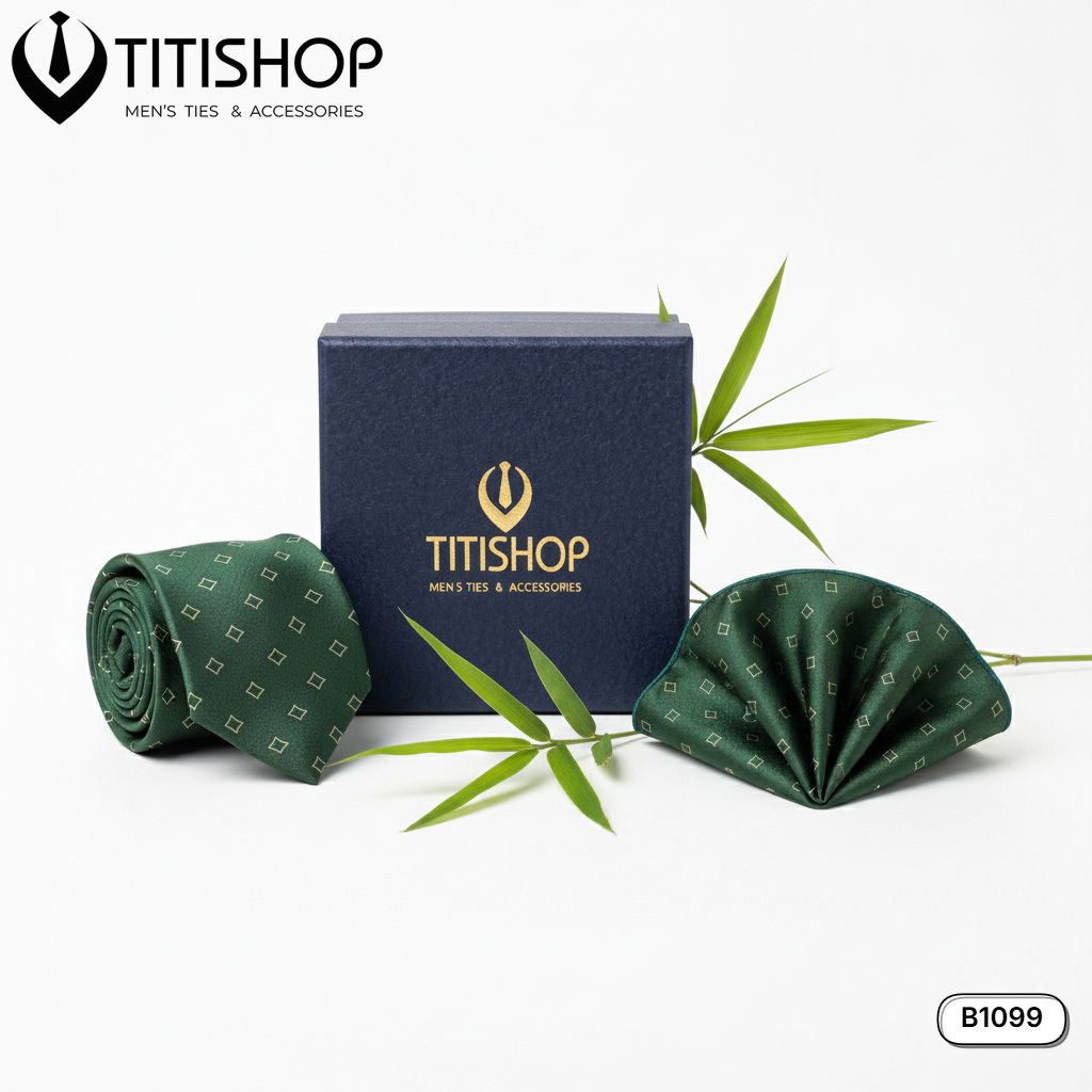 Sét Bộ Cavat & Khăn Cài 1099 TITISHOP