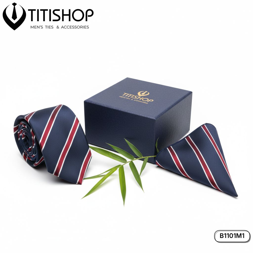 Sét Bộ Cavat & Khăn Cài 1101M1 TITISHOP