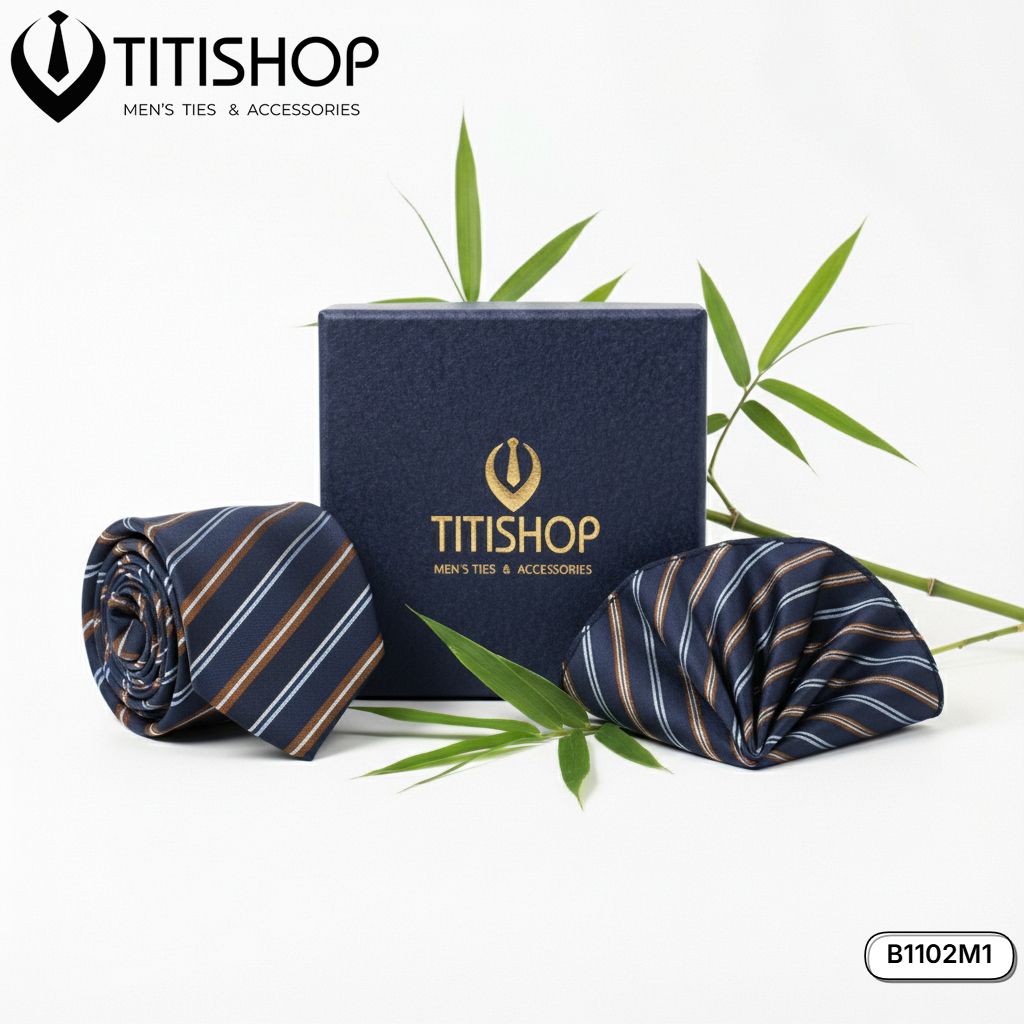 Sét Bộ Cavat & Khăn Cài 1102M1 TITISHOP