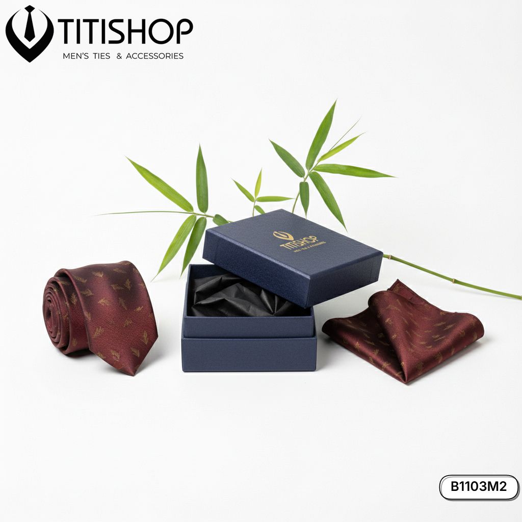 Sét Bộ Cavat & Khăn Cài 1103M2 TITISHOP
