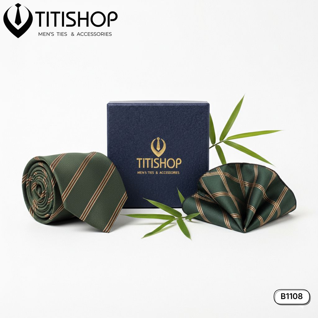 Sét Bộ Cavat & Khăn Cài 1108 TITISHOP