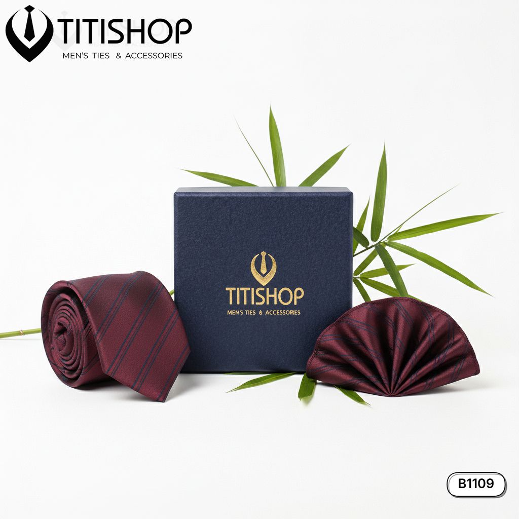 Sét Bộ Cavat & Khăn Cài 1109 TITISHOP