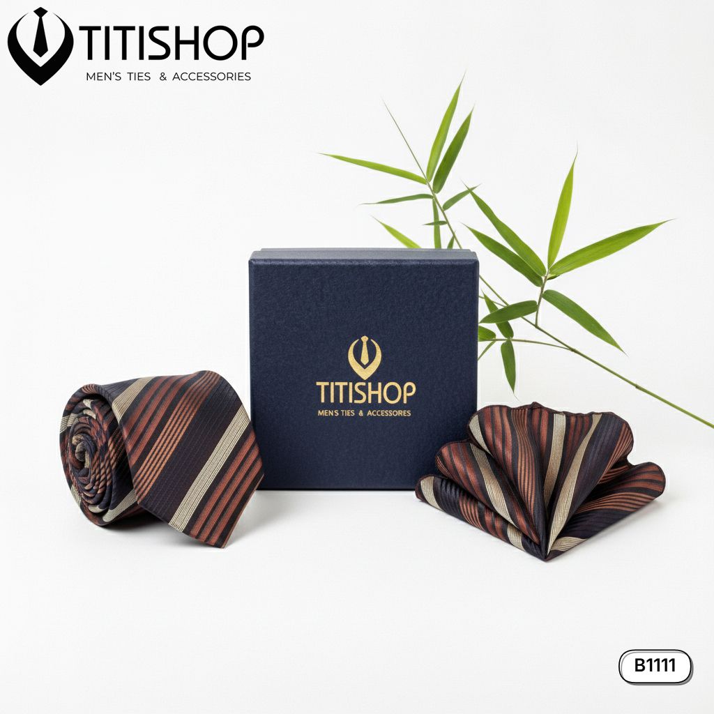 Sét Bộ Cavat & Khăn Cài 1111 TITISHOP