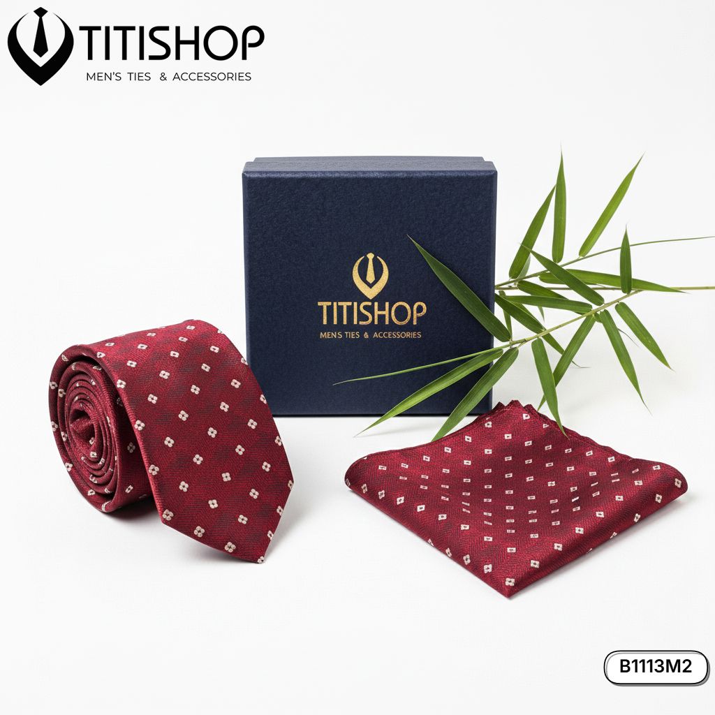 Sét Bộ Cavat & Khăn Cài 1113M2 TITISHOP