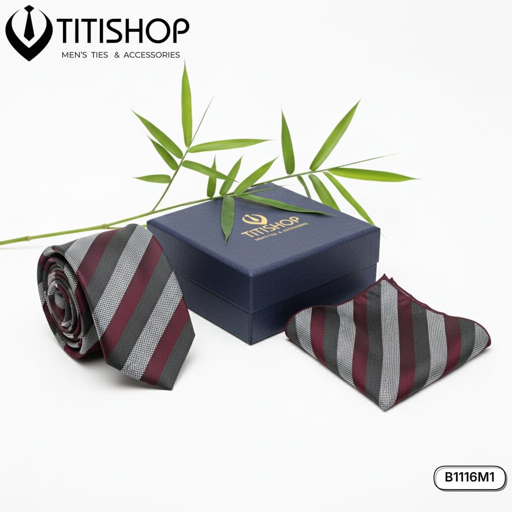 Sét Bộ Cavat & Khăn Cài 1116M1 TITISHOP
