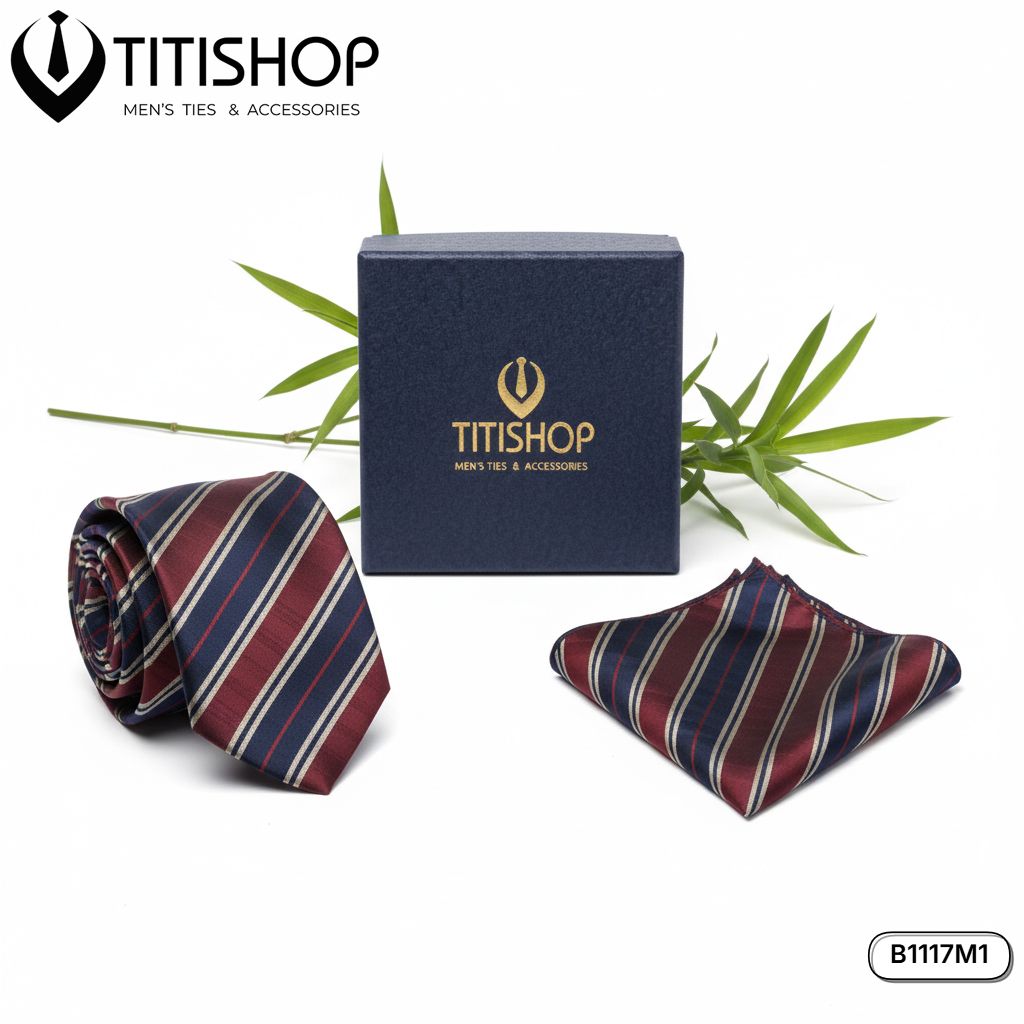 Sét Bộ Cavat & Khăn Cài 1117M1 TITISHOP