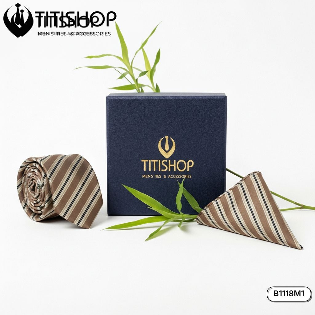 Sét Bộ Cavat & Khăn Cài 1118M1 TITISHOP