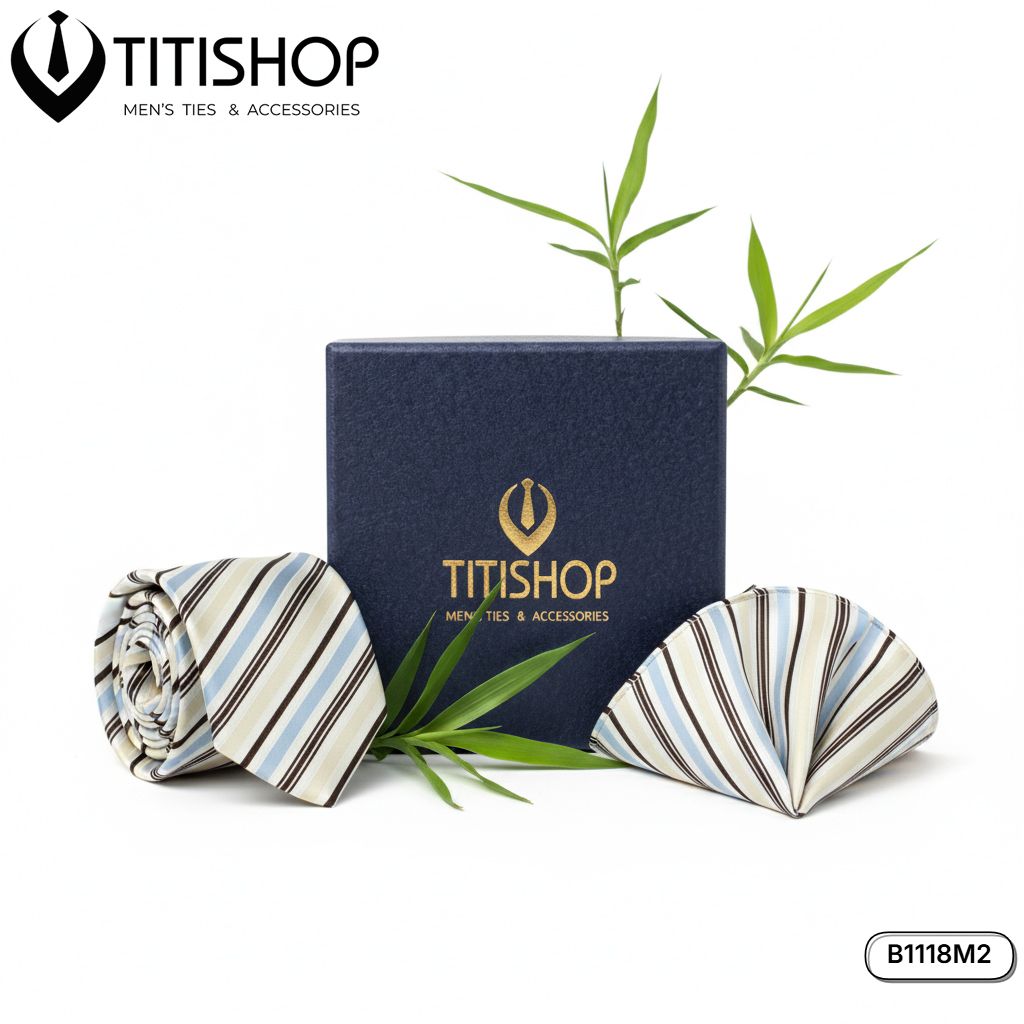 Sét Bộ Cavat & Khăn Cài 1118M2 TITISHOP