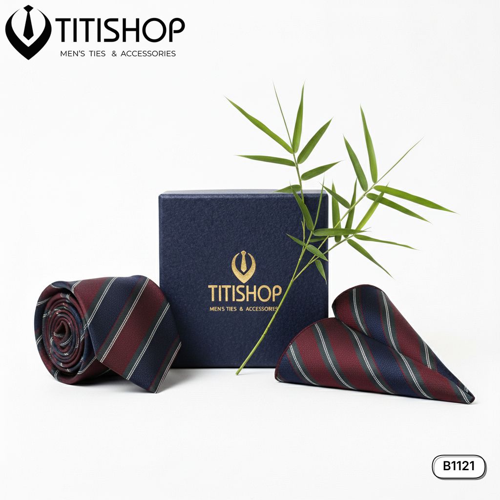 Sét Bộ Cavat & Khăn Cài 1121 TITISHOP