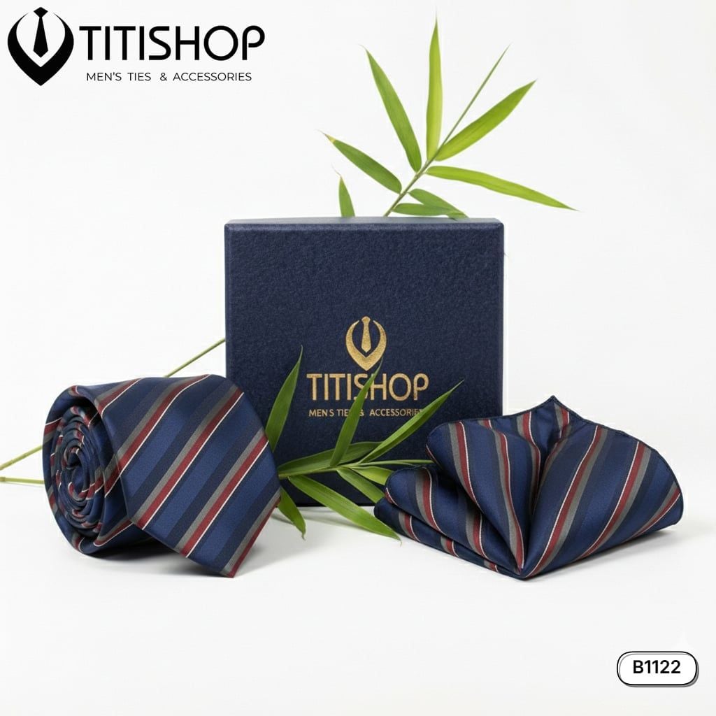 Sét Bộ Cavat & Khăn Cài 1122 TITISHOP