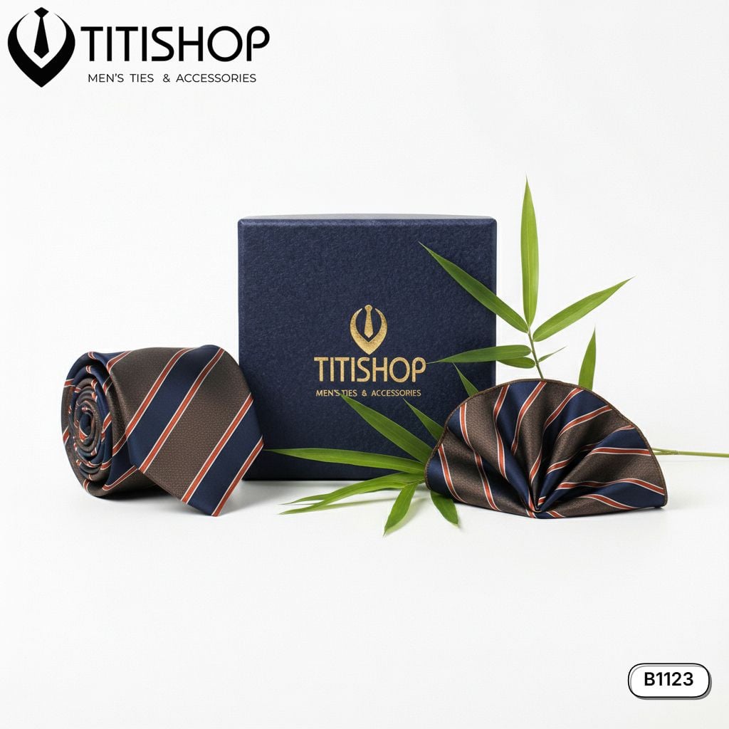 Sét Bộ Cavat & Khăn Cài 1123 TITISHOP