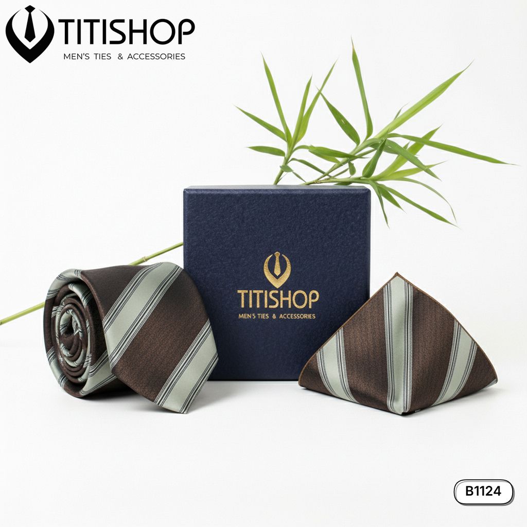 Sét Bộ Cavat & Khăn Cài 1124 TITISHOP