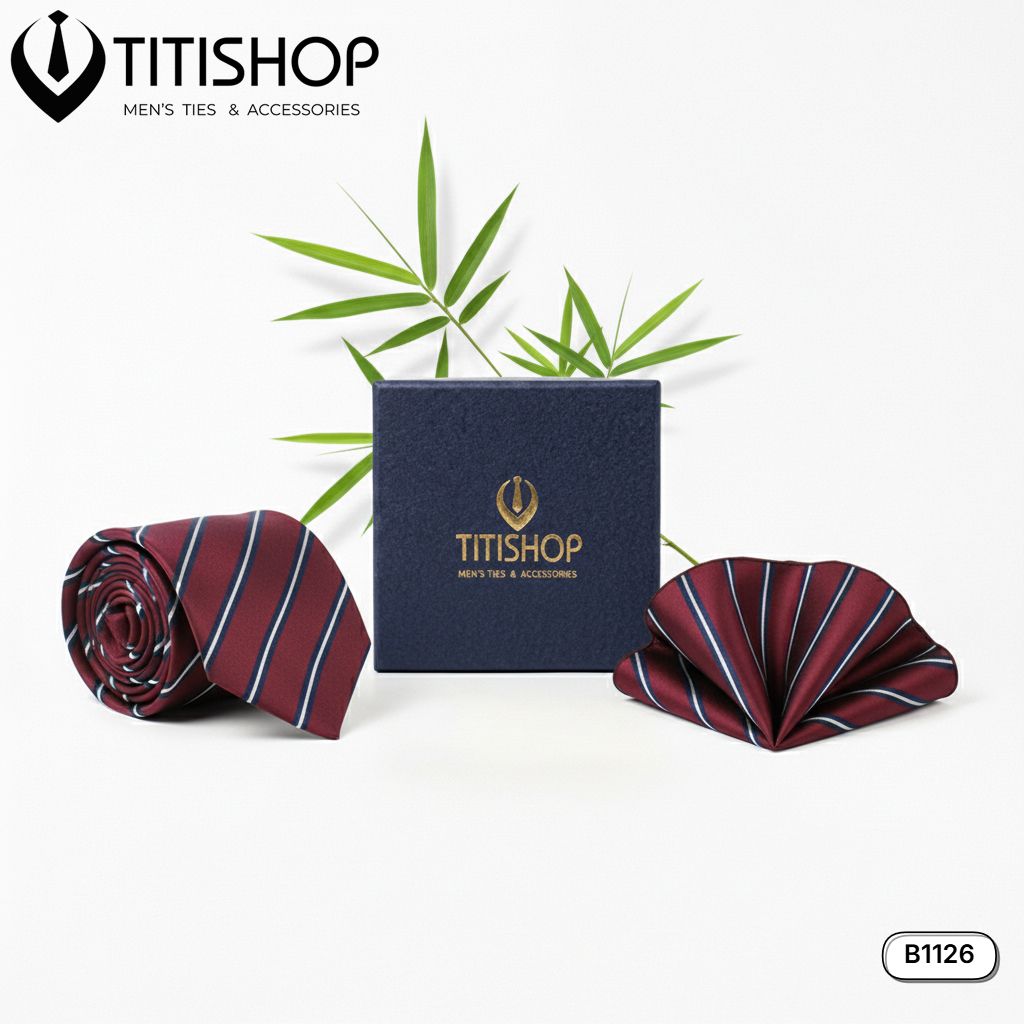 Sét Bộ Cavat & Khăn Cài 1126 TITISHOP