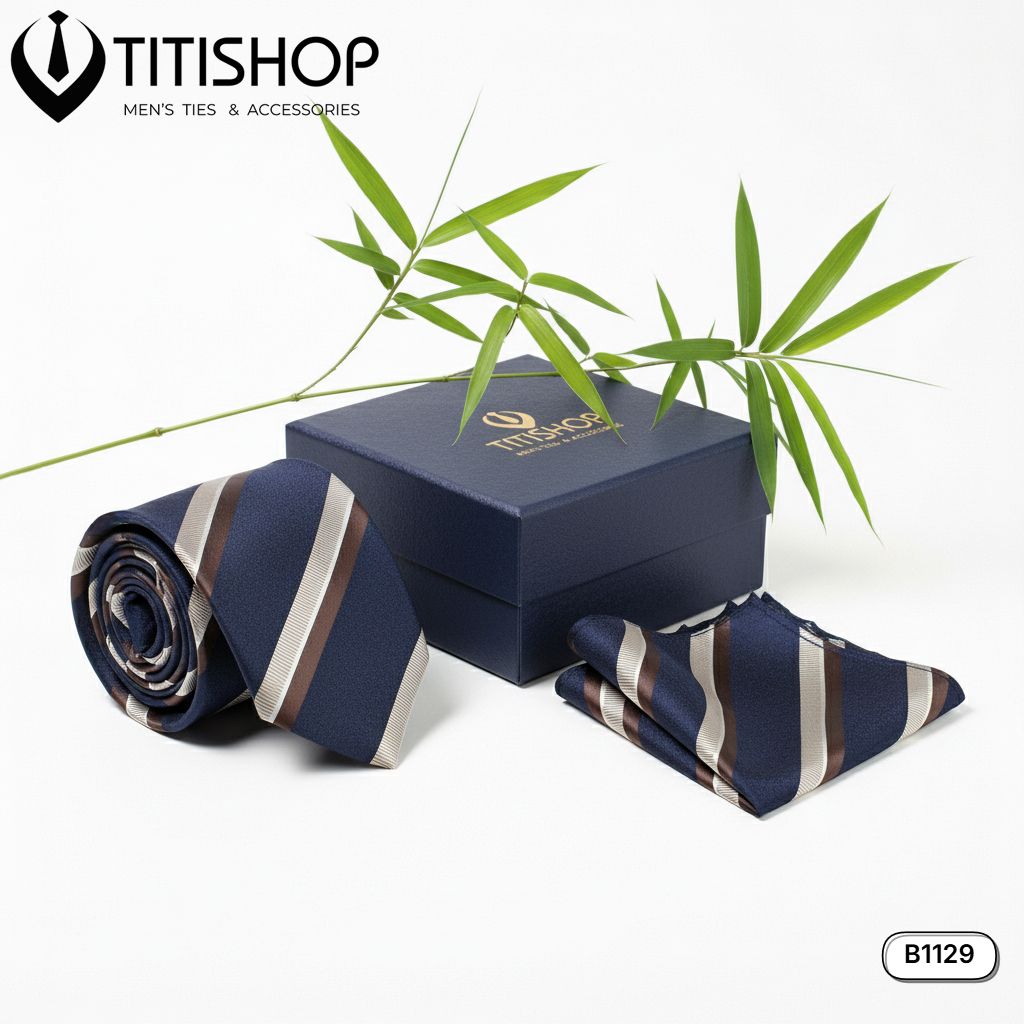 Sét Bộ Cavat & Khăn Cài 1129 TITISHOP