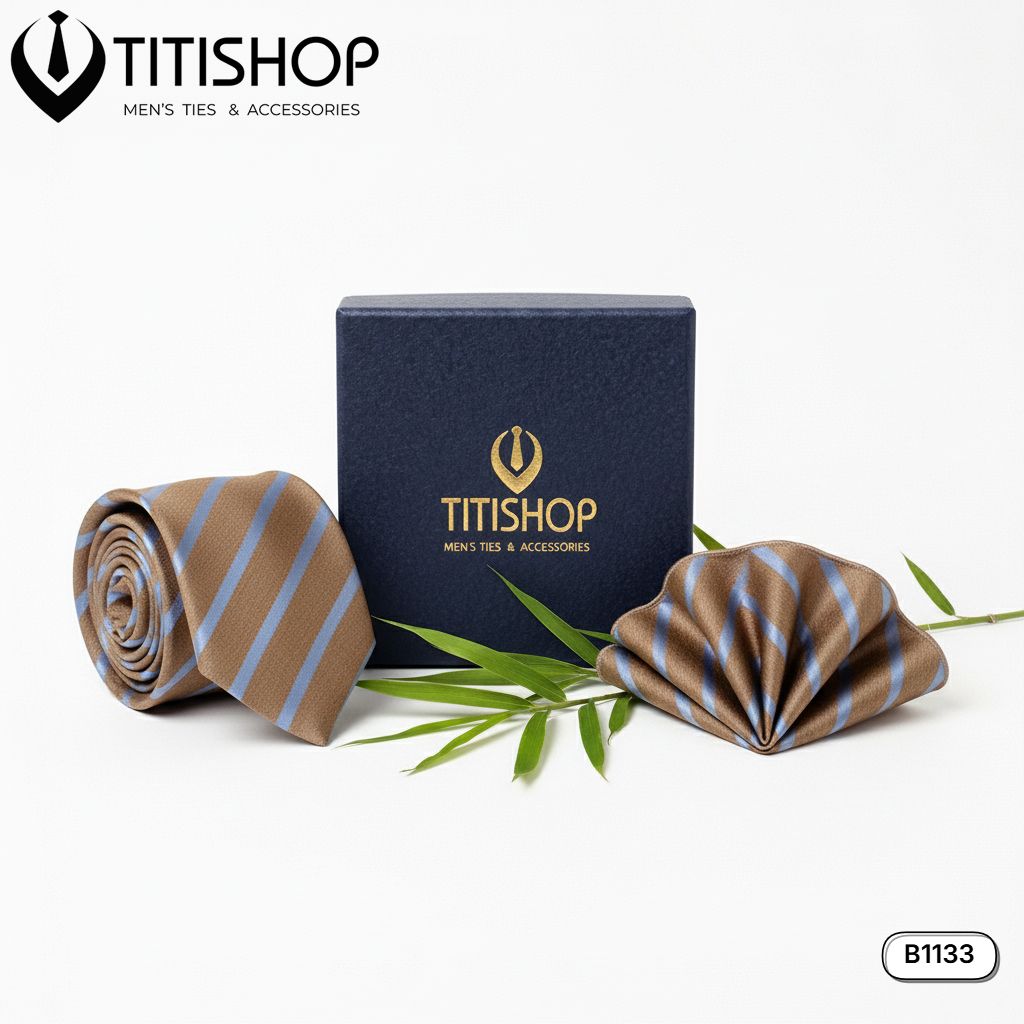 Sét Bộ Cavat & Khăn Cài 1133 TITISHOP