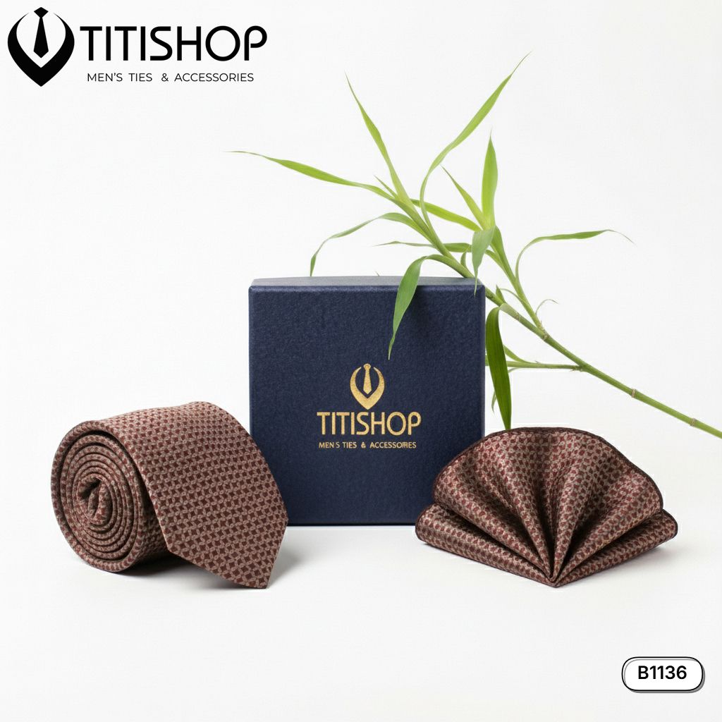 Sét Bộ Cavat & Khăn Cài 1136 TITISHOP
