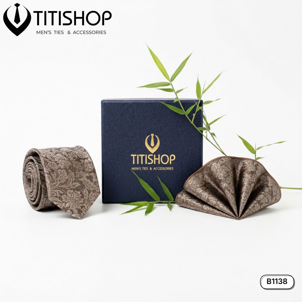 Sét Bộ Cavat & Khăn Cài 1138 TITISHOP