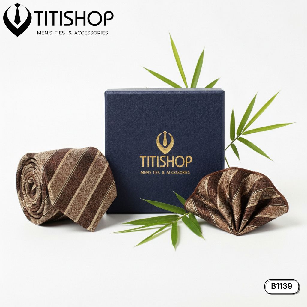Sét Bộ Cavat & Khăn Cài 1139 TITISHOP