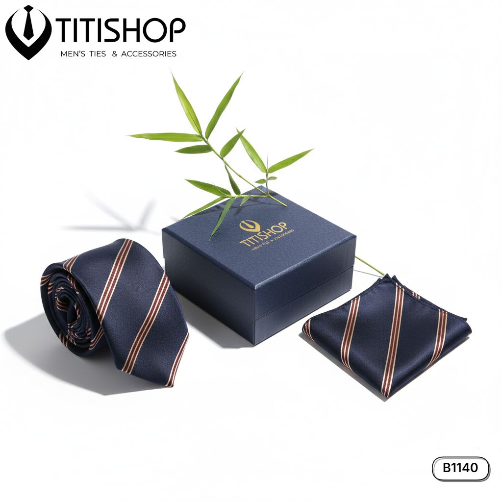 Sét Bộ Cavat & Khăn Cài 1140 TITISHOP