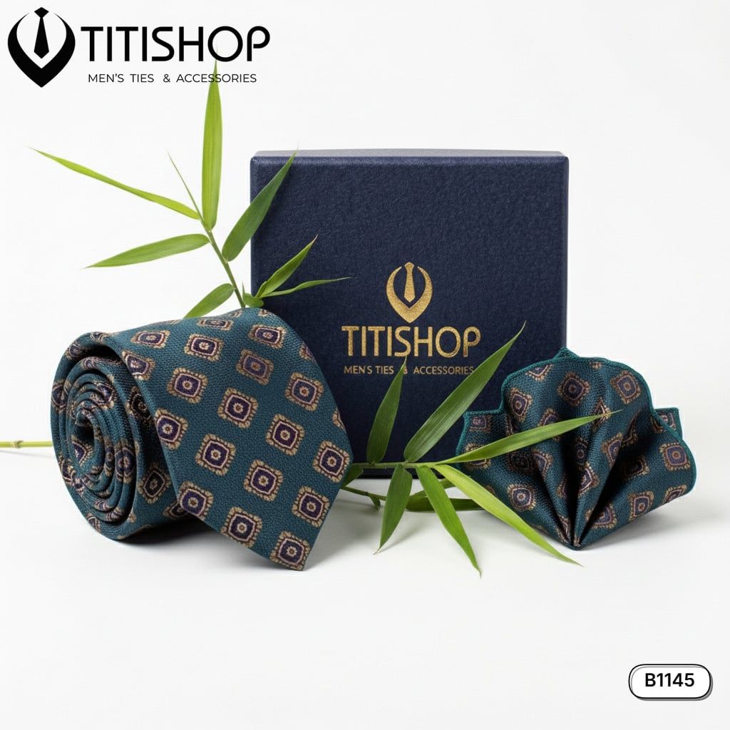 Sét Bộ Cavat & Khăn Cài 1145 TITISHOP
