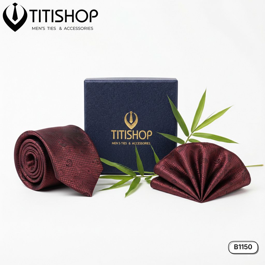 Sét Bộ Cavat & Khăn Cài 1150 TITISHOP