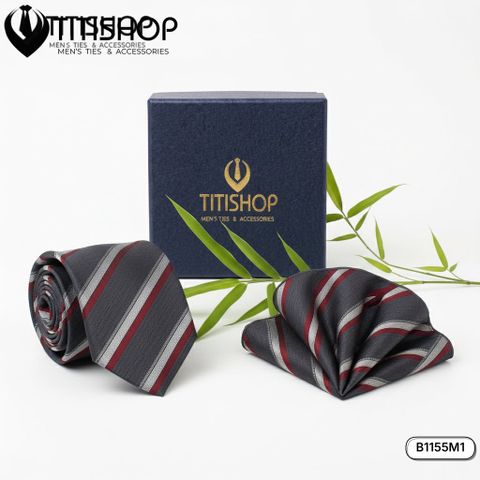Sét Bộ Cavat & Khăn Cài 1155M1 TITISHOP