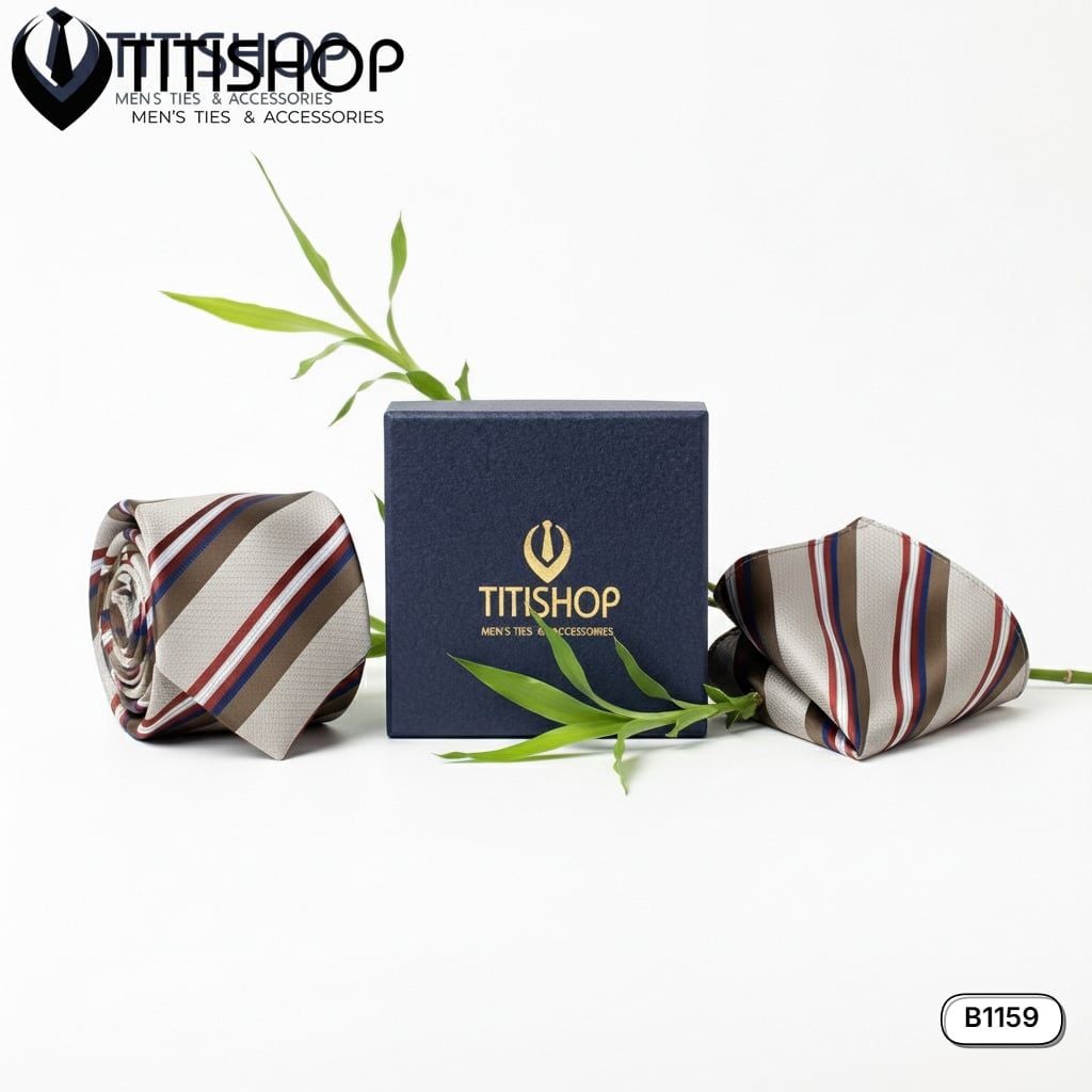 Sét Bộ Cavat & Khăn Cài 1159 TITISHOP