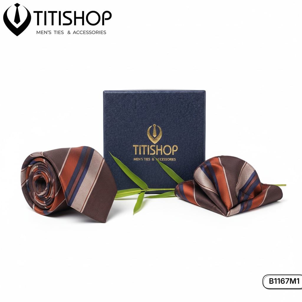 Sét Bộ Cavat & Khăn Cài 1167M1 TITISHOP