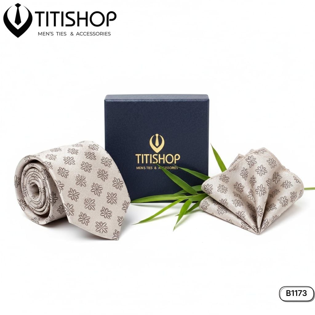 Sét Bộ Cavat & Khăn Cài 1173 TITISHOP