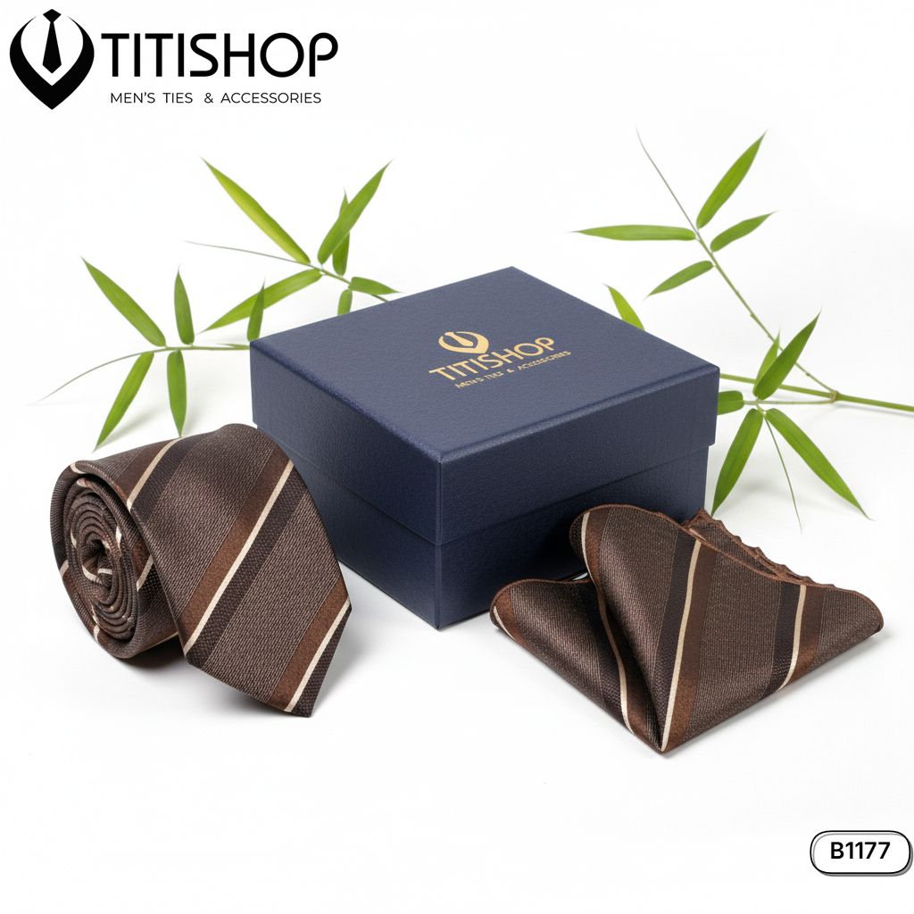 Sét Bộ Cavat & Khăn Cài 1177 TITISHOP