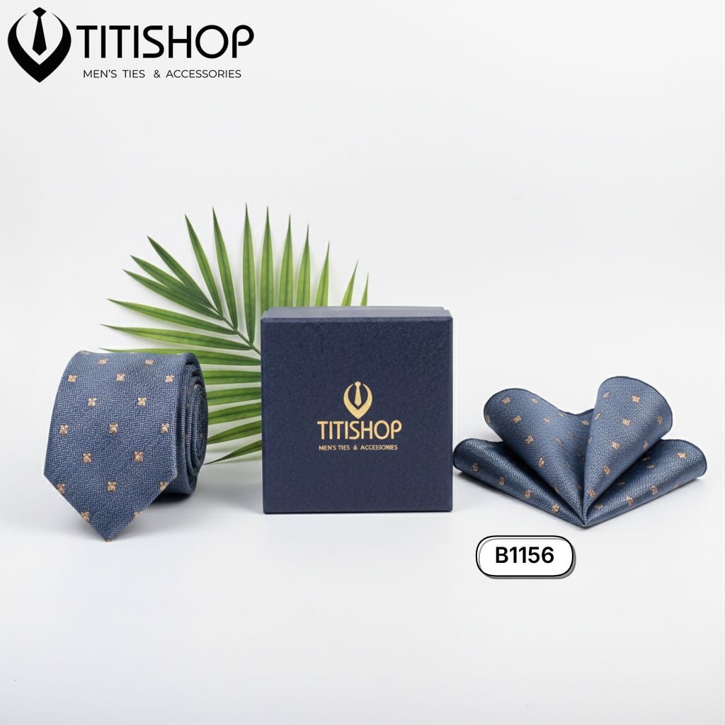 Sét Bộ Cavat & Khăn Cài 1156 TITISHOP