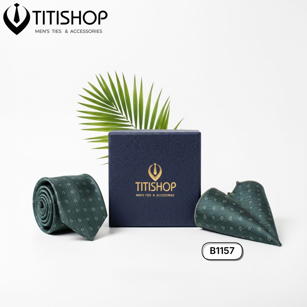 Sét Bộ Cavat & Khăn Cài 1157 TITISHOP