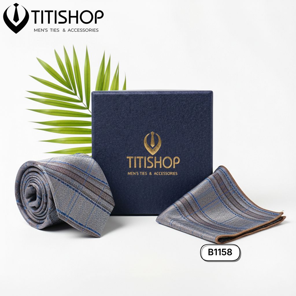 Sét Bộ Cavat & Khăn Cài 1158 TITISHOP
