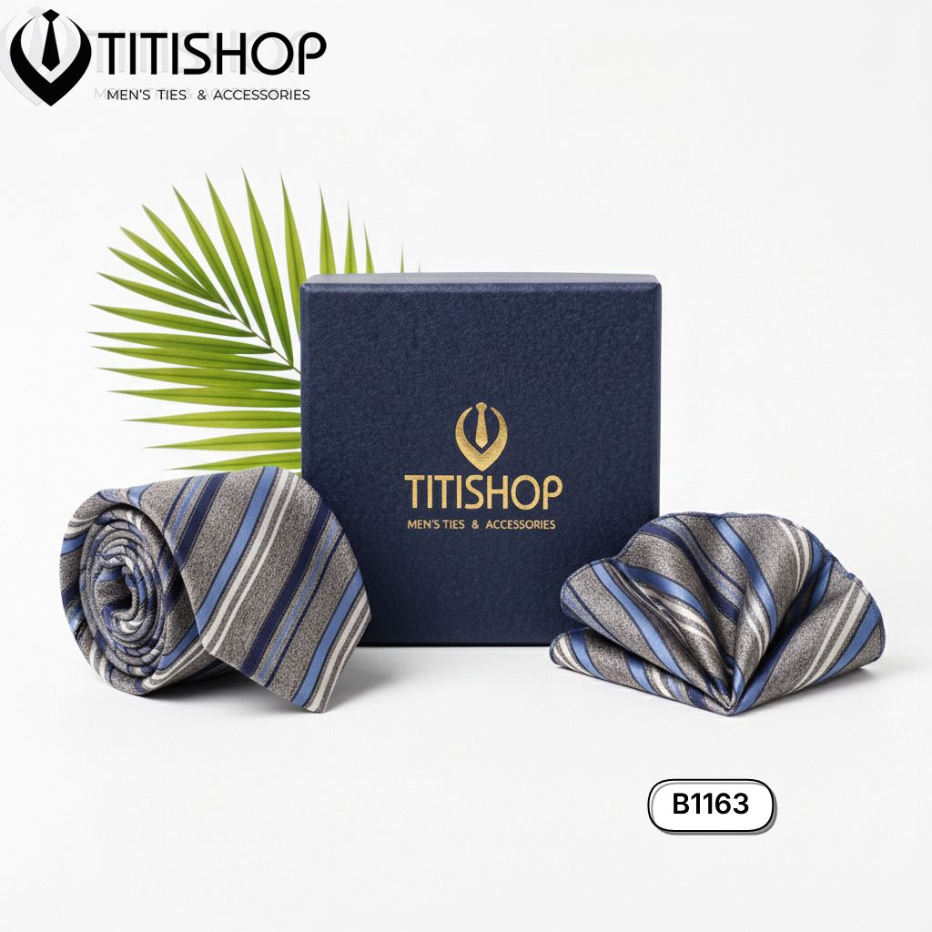 Sét Bộ Cavat & Khăn Cài 1163 TITISHOP